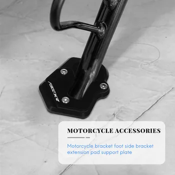  Motorbike Kickstand Foot Side Stand Extension Pad Support Plate за F900XR F900 XR F 900XR 2020 (черен)