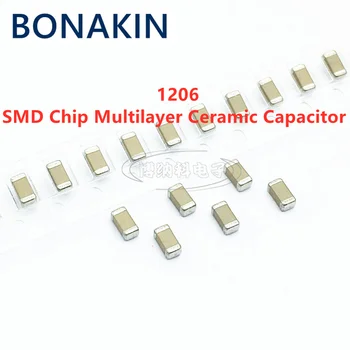  50PCS 1206 1.8NF 50V 100V 250V 500V 1000V 2000V 182K 10% X7R SMD чип многослоен керамичен кондензатор