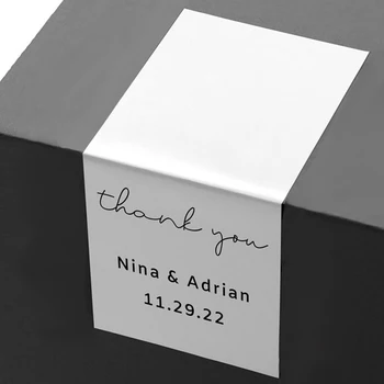  60PCS Персонализирани опаковъчни етикети Персонализирани уплътнения на кутии Стикери за малък бизнес лого Сватбена декорация парти подарък DIY дизайн