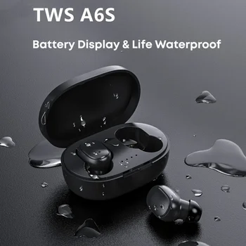  A6S TWS Безжични Bluetooth слушалки с микрофони Спортни слушалки Слушалки Шумопотискаща тапа за уши Мини слушалки Свободни ръце