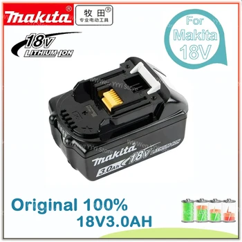 100% оригинален 3.0Ah Makita BL1830 3000mAh акумулаторна батерия за електроинструменти с LED литиево-йонна подмяна BL1860B BL1860 BL1850