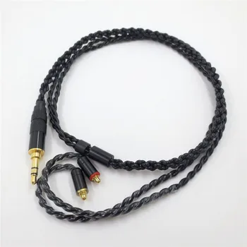  Подмяна на аудио кабел за Shure SE215 SE535 SE846 UE900 W40 слушалки подходящ за много слушалки Сребърен кабел тел 23 AugT1