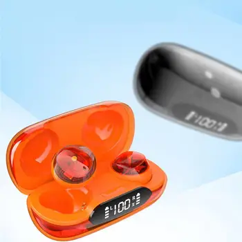  Слушалки TWS спортни слушалки Touch Control Мини безжични слушалки 5.0 Прозрачен цифров дисплей слушалки