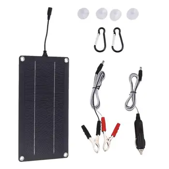  Solar Trickle Charger 12V/24V Solar Panel Battery Maintainer Водоустойчив преносим инструмент за зареждане Слънчев панел Trickle Charging Kit