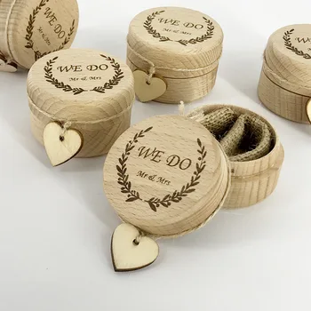  Дървена кутия за пръстени Сватбен годежен пръстен Опаковка кутия Антични издълбани персонализирани пръстен кутия дървени подарък опаковка кутия