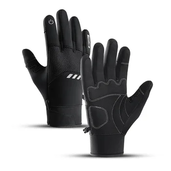  Открит колоездене бягане спортни топли и студоустойчиви зимни ръкавици ветроупорен длан износоустойчиви сензорен екран ръкавици