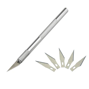  30° Арт полезен нож с хартия Ножове за писалки Занаятчийски инструмент Канцеларски нож Blade Set Хартия Кътър Pen Занаятчийски инструмент за дърворезба