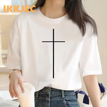  Christian тениска дрехи жени случайни harajuku двойка двойка дрехи графични тениски жени т риза tumblr