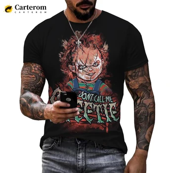  Нова лятна тениска Chucky Мъже Жени Деца Деца 3D печатна тениска Момчета Момичета Детска мода Ежедневни къс ръкав Cool Tee Tops