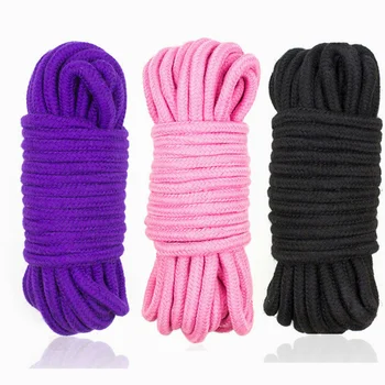  4 Цветни меки памучни въжета белезници за възрастни bdsm робството секс игри към обвързващо свързващо вещество Shibari кабел сдържане, играчки в секс магазин