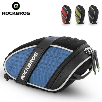  ROCKBROS велосипеди седловина чанта лек задната седалка чанта 1L съхранение дъждоустойчив 3D черупка удароустойчив колоездене чанта MTB аксесоари за велосипеди