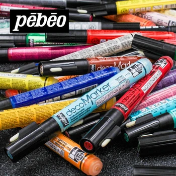  Pebeo 1PC акрилна боя маркери писалки 4.0mm маркер писалка арт консумативи за скална живопис, камък, керамика, стъкло, дърво, платно