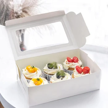  Персонализиран продуктперсонализирано лого хартия лунна торта кутия опаковка с дръжка най-високо качество хлебни опаковки кутия кутии за торти опаковане