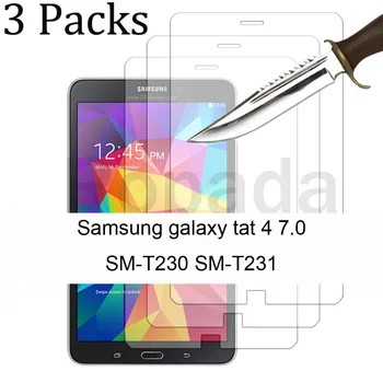  3PCS Стъклен скрийн протектор за Samsung Galaxy Tab 4 7.0 SM-T230 SM-T231 SM-T235 таблетно защитно фолио