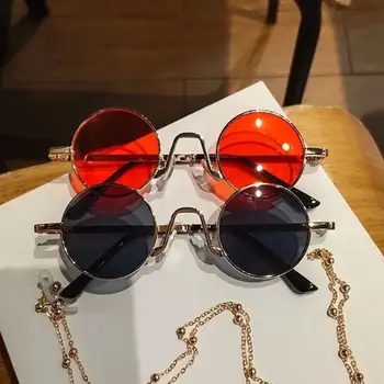  UV400 защита малки кръгли слънчеви очила модерен пънк цветни кръгли нюанси очила за жени & мъже