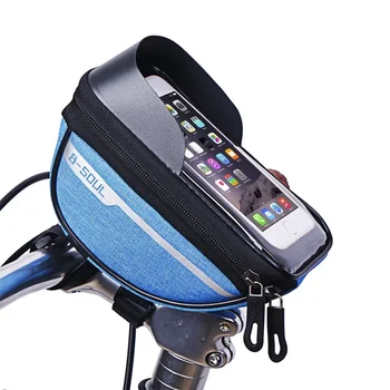  6.3 инчов сензорен екран велосипеди чанти MTB колоездене велосипед главата тръба чанта велосипед кормило мобилен мобилен телефон чанта случай притежателя за велосипед