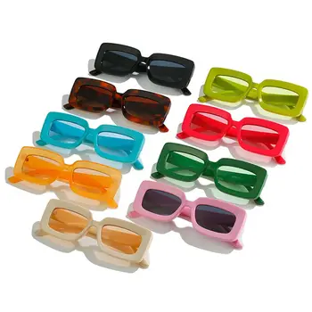  Trend Голяма рамка Дамски очила Правоъгълник Слънчеви очила Мъже Слънчеви очила Нюанси Дамски слънчеви очила