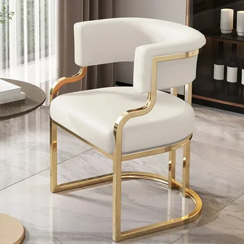  Дизайнерски скрин Трапезни столове Релаксиращ индивидуален модерен луксозен стол за хранене Хол Спомагателни мебели Silla Comedor HY