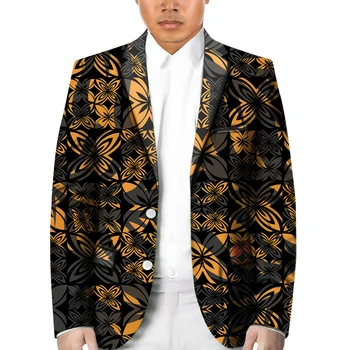  Полинезийски мъжки костюм дизайн модел 2023 нова тенденция мъжки тънък костюм парти рокля мъжки ежедневни костюми облекло по поръчка костюм модел