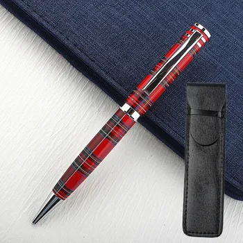  Метална химикалка 0,7 мм пълнители офис червена линия модел материал въртящи се канцеларски консумативи писалки