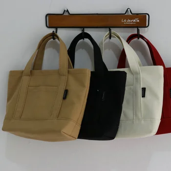  Дамска чанта за рамо Малка памучна платнена чанта Casual Tote Female Eco Crossbody чанта Сладък пратеник чанти 2023