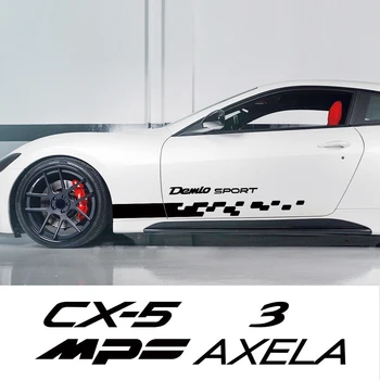  2PCS кола стайлинг врата странични ивици стикери за Mazda Demio CX-5 CX-3 3 3 6 Axela Atenza MS MPS Auto винил обвивка Decals аксесоари