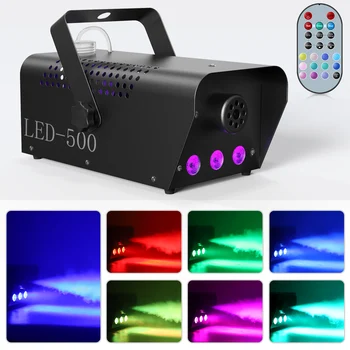  500W Машина за дим Fogger Stage HOLDLAMP RGB LED ефект с дистанционно управление DJ дискотека Сватба Fogger машина Сценични светлини