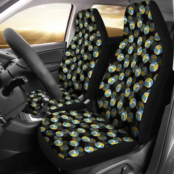  Pattern Print Volleyball Seat Cover Car Seat Covers Set 2 Pc, Car Accessories Car Mats