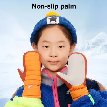  Зимни детски водоустойчиви ръкавици за момчета момичета руно подплата сняг ски малко дете бебе ръкавици студено време открит термични ръкавици