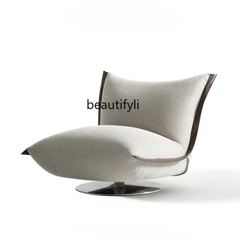  италиански минималистичен разрошен плат 360 ° въртящ се стол за отдих