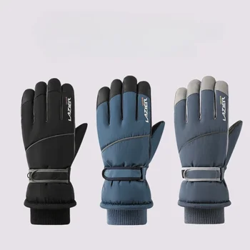 Зимни ръкавици Топъл сензорен екран Ръкавици с пълни пръсти Пешеходен туризъм Каране на ски Риболов Колоездене Жени Мъже Водоустойчиви Неплъзгащи се ръкавици