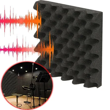  Pro гъба аудио звукоизолация пяна звукопоглъщаща шумоизолация KTV стена 25 * 25 * 5 см акустични обработки