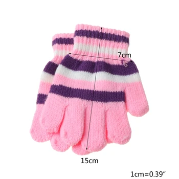  RIRI Ветроупорен цвят на ръкавицата Съвпадение на ръкавица малко дете плетено ветроустойчиво за студено време