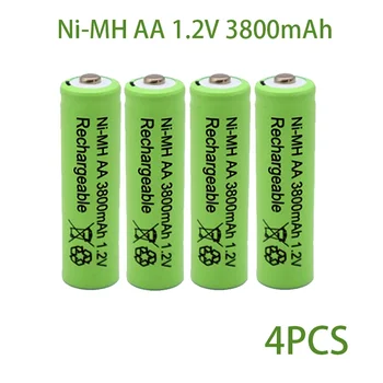  Нова AA 1.2V 3800mAh батерия Ni-MH акумулаторна батерия за играчка Дистанционно управление Акумулаторни батерии AA 1.2V батерия + зарядно устройство