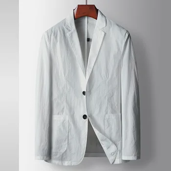  2805-R-Пролет и есен старши дизайн чувство на малцинството хлабав модерен красив мъжки бял костюм