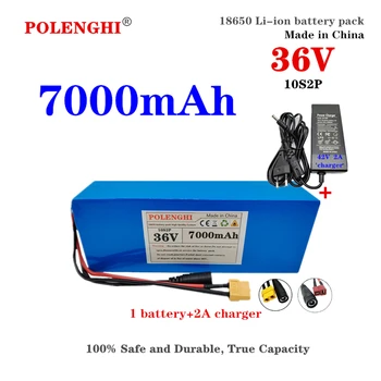  POLENGHI 36V 7Ah 18650 литиево-йонна батерия 10S2P 0-500W мотор с BMS електрически велосипед скутер електрически инструмент + 42V зарядно устройство