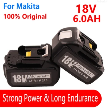  18V 6.0Ah литиево-йонна батерия, за електрически инструменти Makita BL1815 BL1830 BL1840 BL1850 BL1860 LXT400 Замяна на 18V литиева батерия