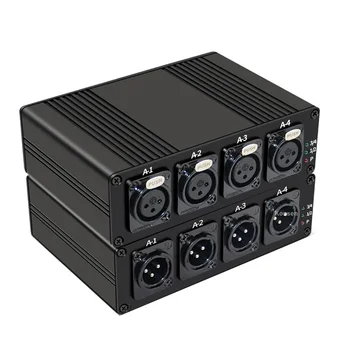  4 канала XLR аудио оптичен удължител чрез SC оптичен до 20km XLR балансиран разширител аудио предавател приемник комплект