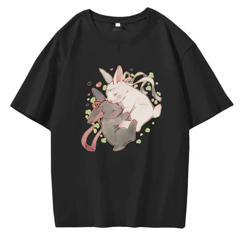  Wangxian Bunny тениска Mo Dao Zu Shi T Shirt 2022 Летни момичета Естетична Camiseta 100% памук Untamed Tees Женски случаен печат