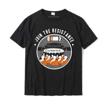  Присъединете се към съпротивата Смешна тениска по физика Памучна момчешка тениска Удобни тениски Групова графична коледна тениска