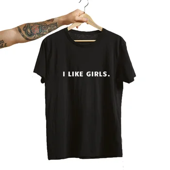  I Like Girls LGBT T Shirt Women Men Love Equality Gay Pride Lesbian Couple T-shirt Harajuku Short Sleeve Camisetas Mujer