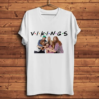  викингите приятели смешно т риза мъже лято нов бял случайни homme готино реколта тениска унисекс