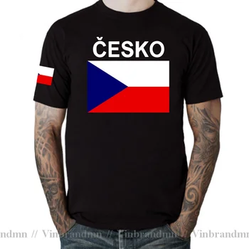  Чехия Чехия Мъжки тениски Фланелки Nation Team тениска 100% памук тениска спортно облекло върхове тройници страна знамена CZE