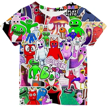  Cartoon Game T Shirt For Boys Girls Tshirt Garten Of Banban T Shirts Summer Tee Tops Camiseta Cute Children T-shirt Детски дрехи