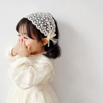 бебе момиче аксесоари за коса корейски стил ретро принцеса фея дантела сладък нов модерен сладък прекрасен случаен коса лента за момичета