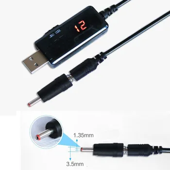  USB Boost конвертор DC 5V към 9V 12V USB Step-up конвертор кабел 3.5x1.35mm конектор за захранване / зарядно устройство / преобразувател на мощност