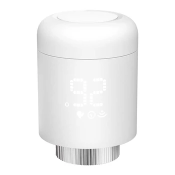  1 бр. Tuya Zigbee Термостатични радиаторни вентили White Plastic App Control Отопление Термостат Температурен контролер