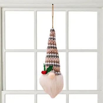  Коледни гноми декорации плюшени гноми кукла висулка осветени гноми за коледно дърво камина прозорец стена врата декор