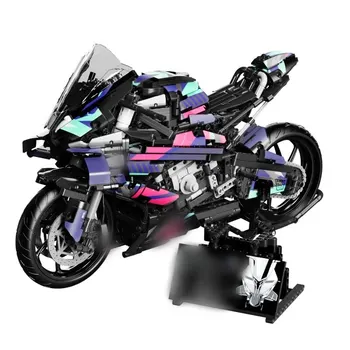  Супер мотоциклет Moc строителни блокове и строителни играчки коледни модели играчки подаръци за деца и възрастни