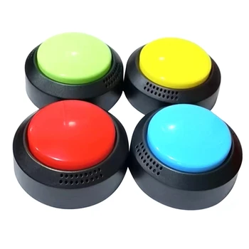  4PCS Pet Squeeze Sound Box Куче записваем звуков бутон парти консумативи бутон зумер звукова кутия